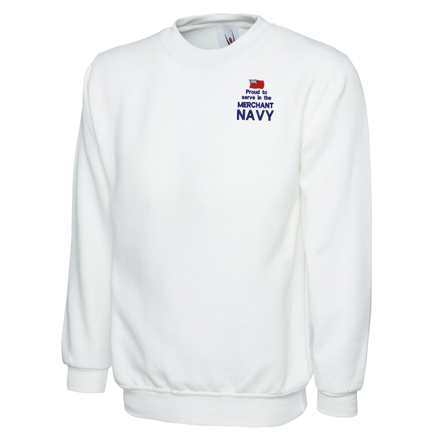 Proud to Serve in The Merchant Navy Embroidered Classic Sweatshirt