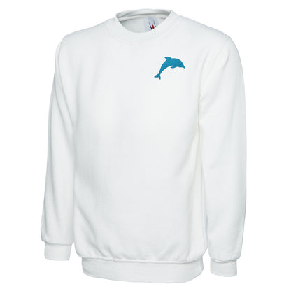 Dolphin Embroidered Classic Sweatshirt