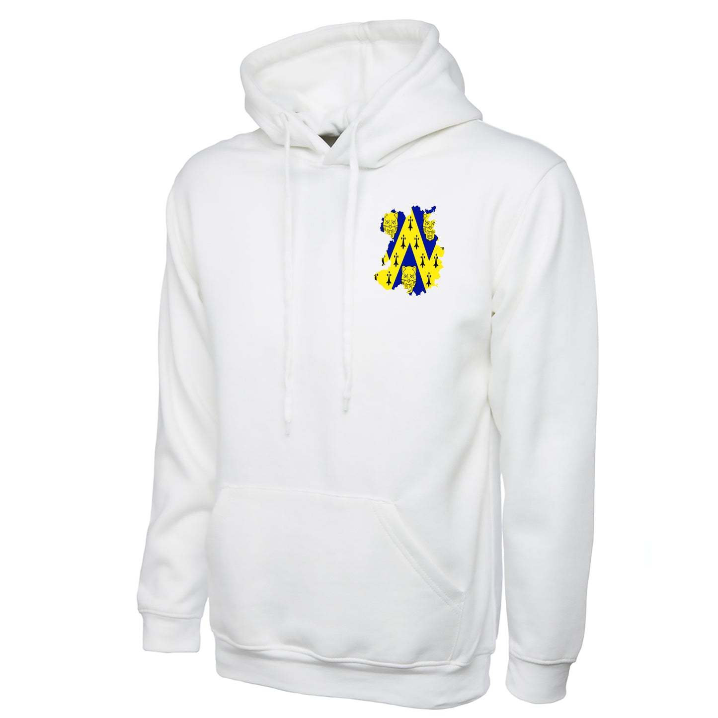 Shropshire Flag Map Embroidered Hoodie