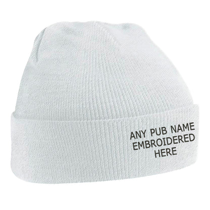 Personalised Embroidered Pub Beanie Hat