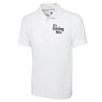 It's Giving Mrs Classic Polo Shirt