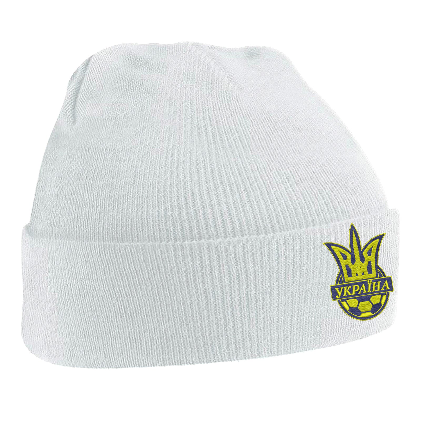 Old School Ukraine National Football Beanie Hat
