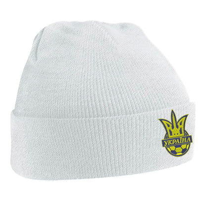 Old School Ukraine National Football Beanie Hat