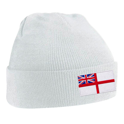 Royal Navy White Ensign Flag Beanie Hat