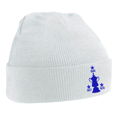 Retro Sheff Wed Three Time Cup Winners Embroidered Beanie Hat