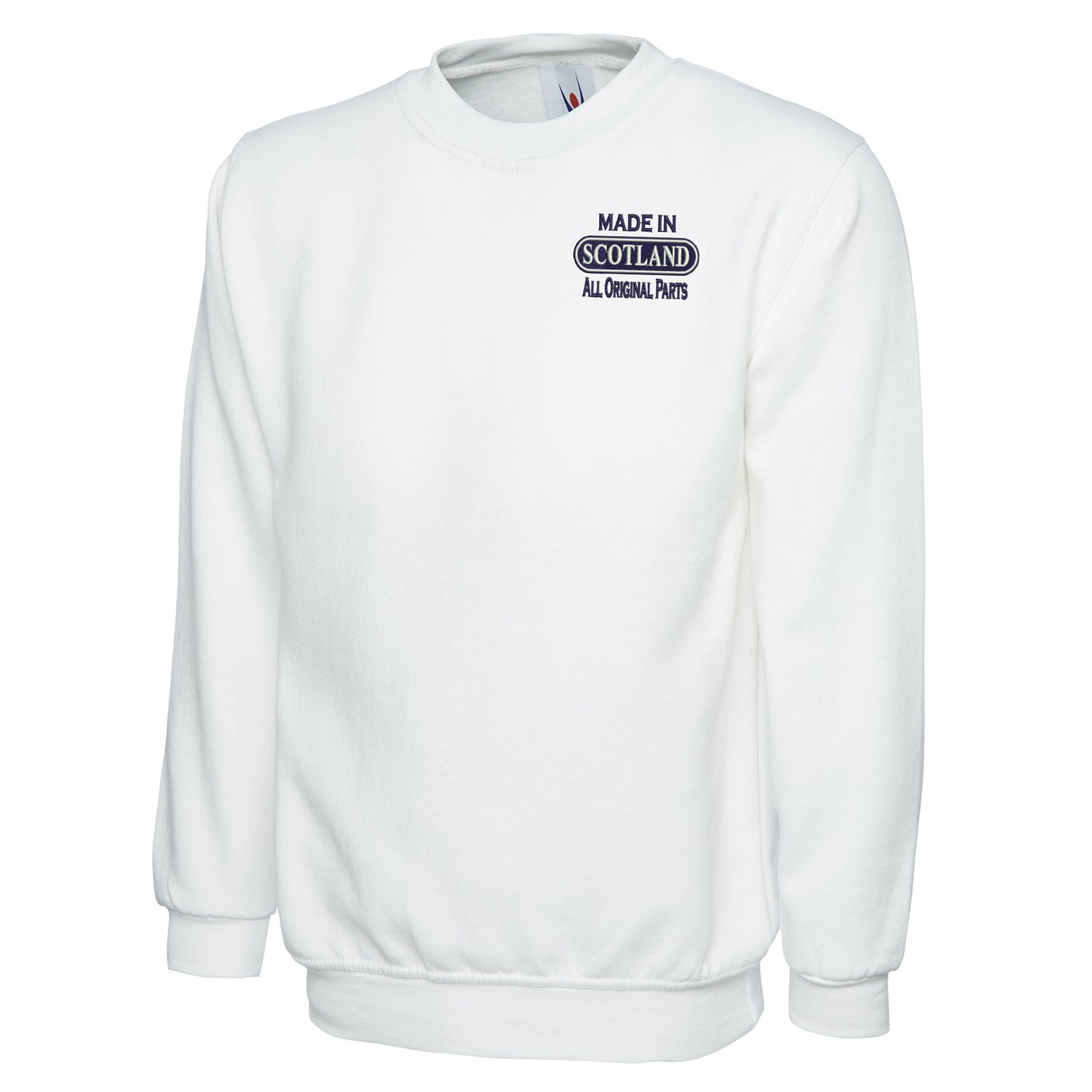 Made in Scotland All Original Parts Embroidered Classic Sweatshirt