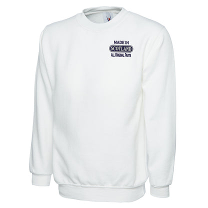 Made in Scotland All Original Parts Embroidered Classic Sweatshirt