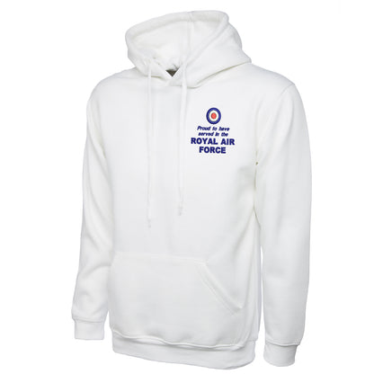 Proud to Have Served in The Royal Air Force Embroidered Classic Hoodie