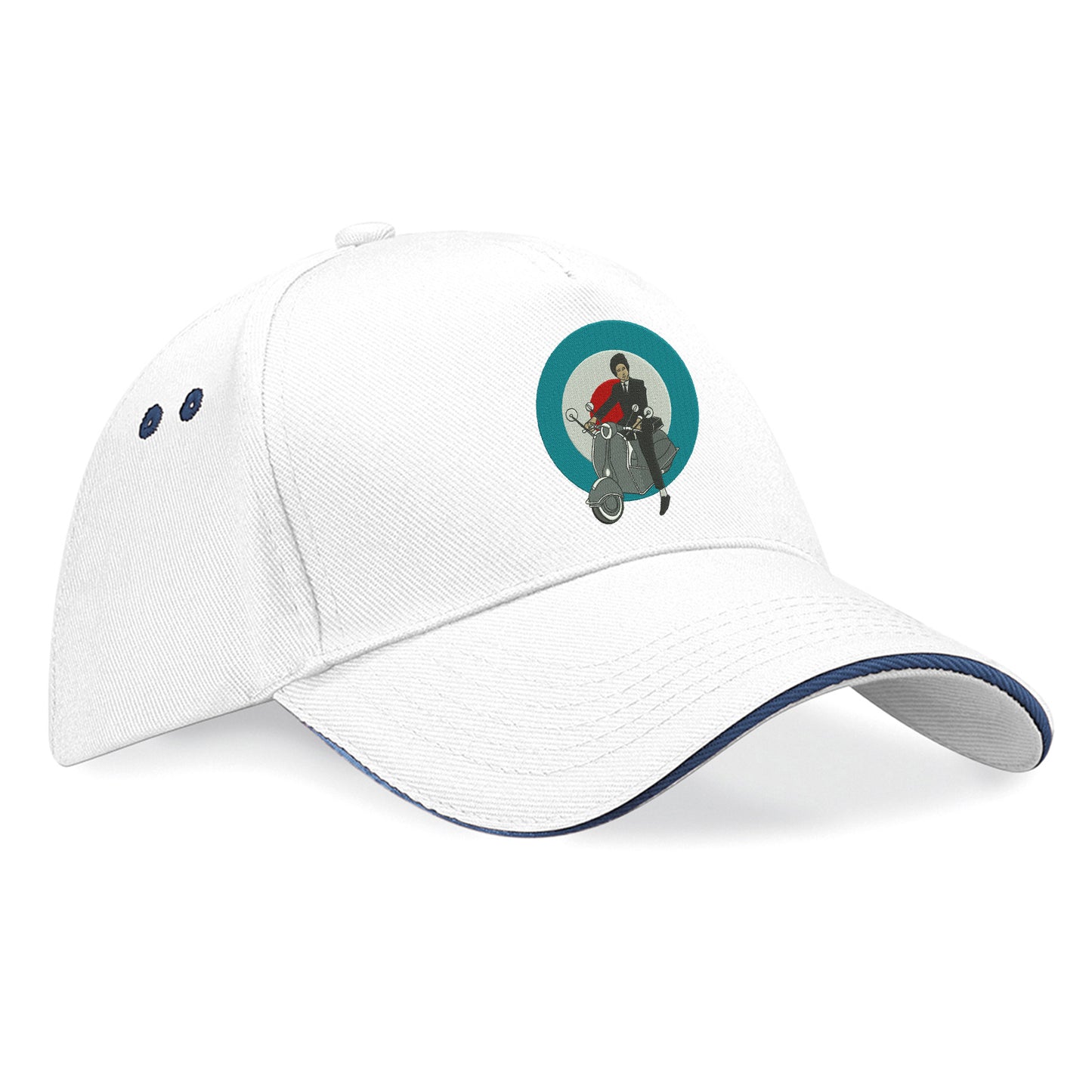 Retro MOD Scooter Embroidered Baseball Cap