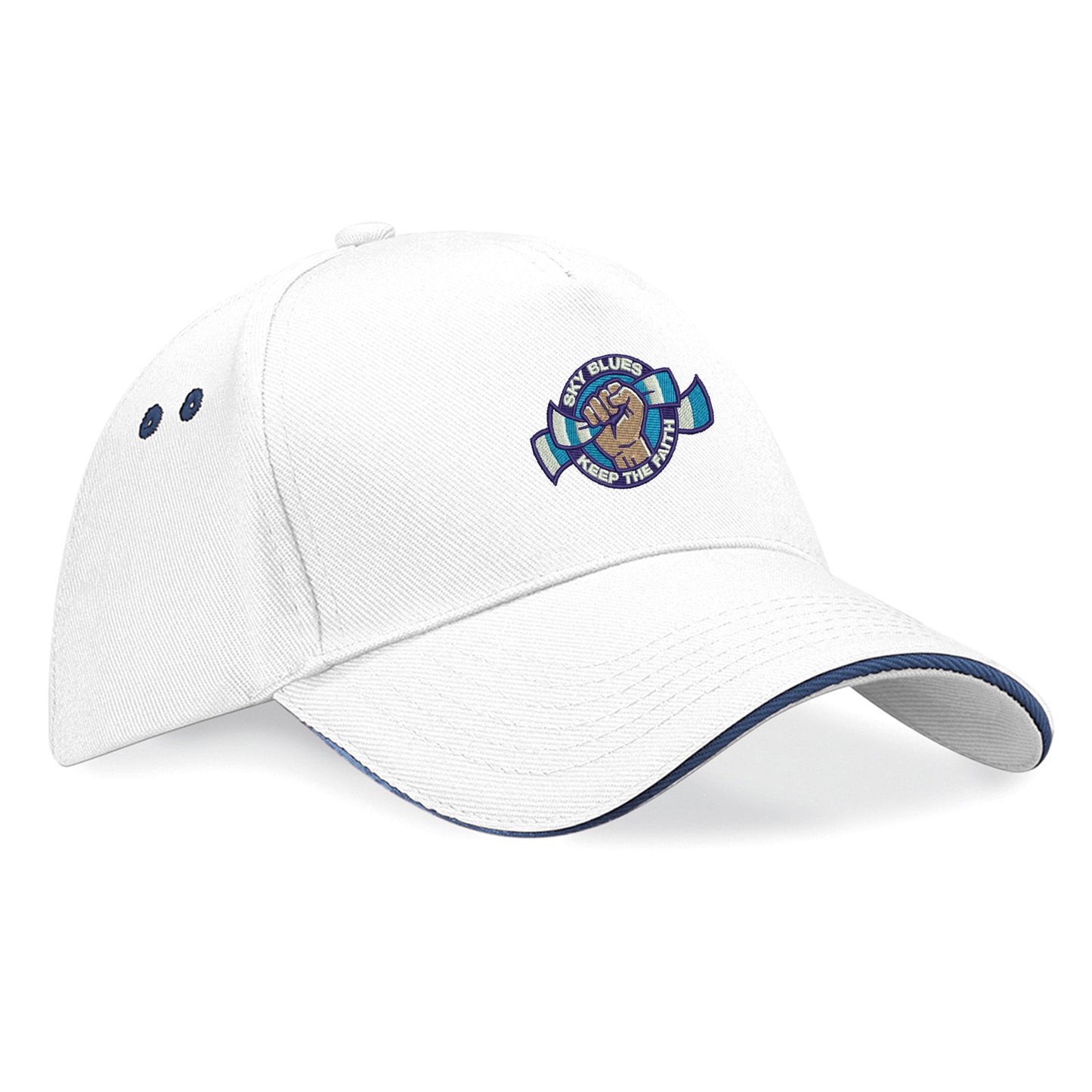 Sky Blues Keep The Faith Embroidered Baseball Cap