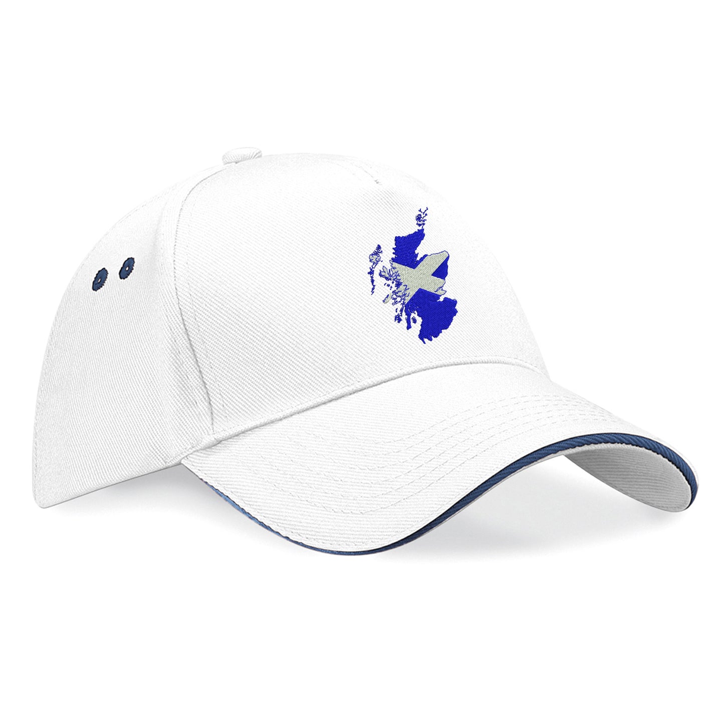 Scotland Flag Map Embroidered Baseball Cap