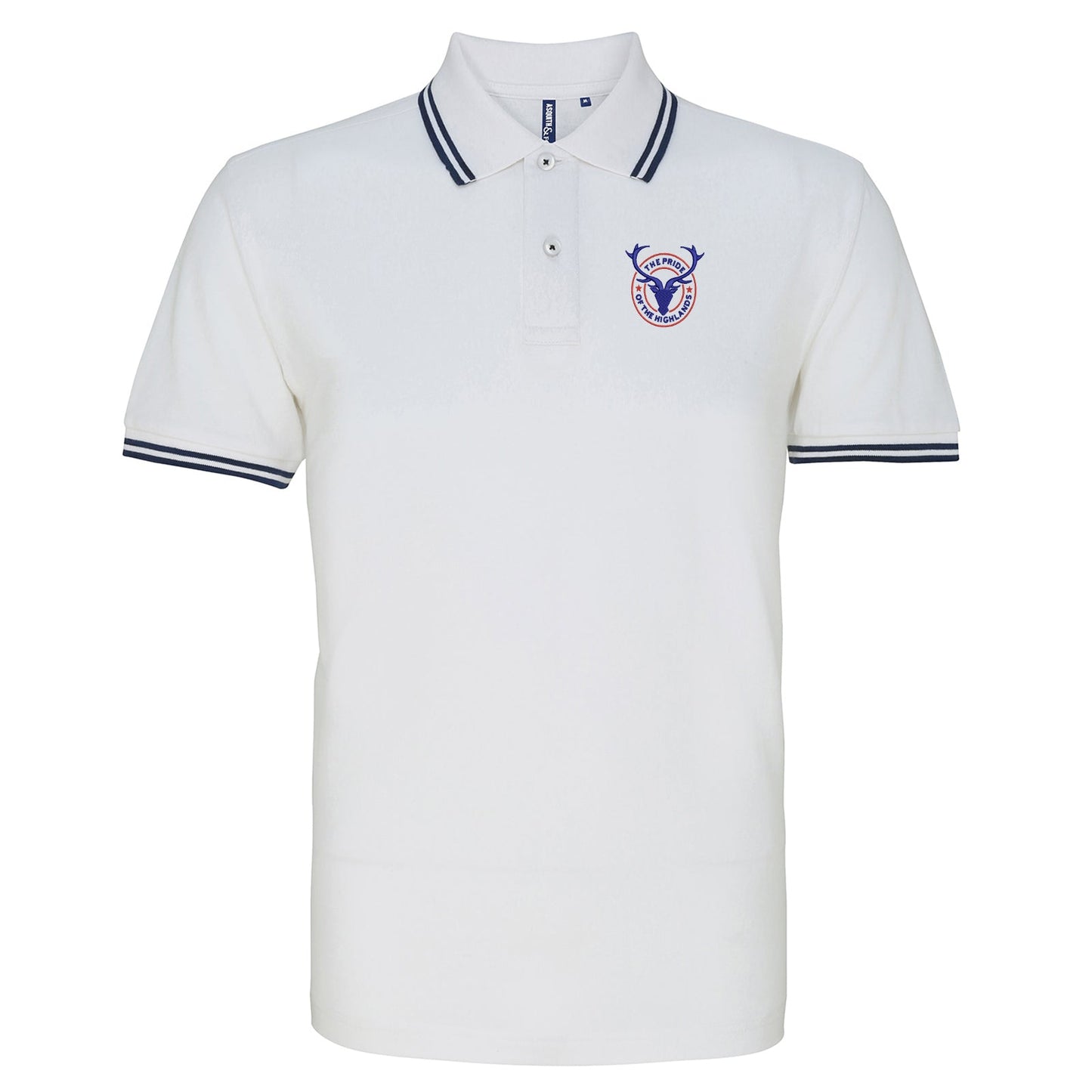 The Pride of The Highlands Embroidered Tipped Polo Shirt