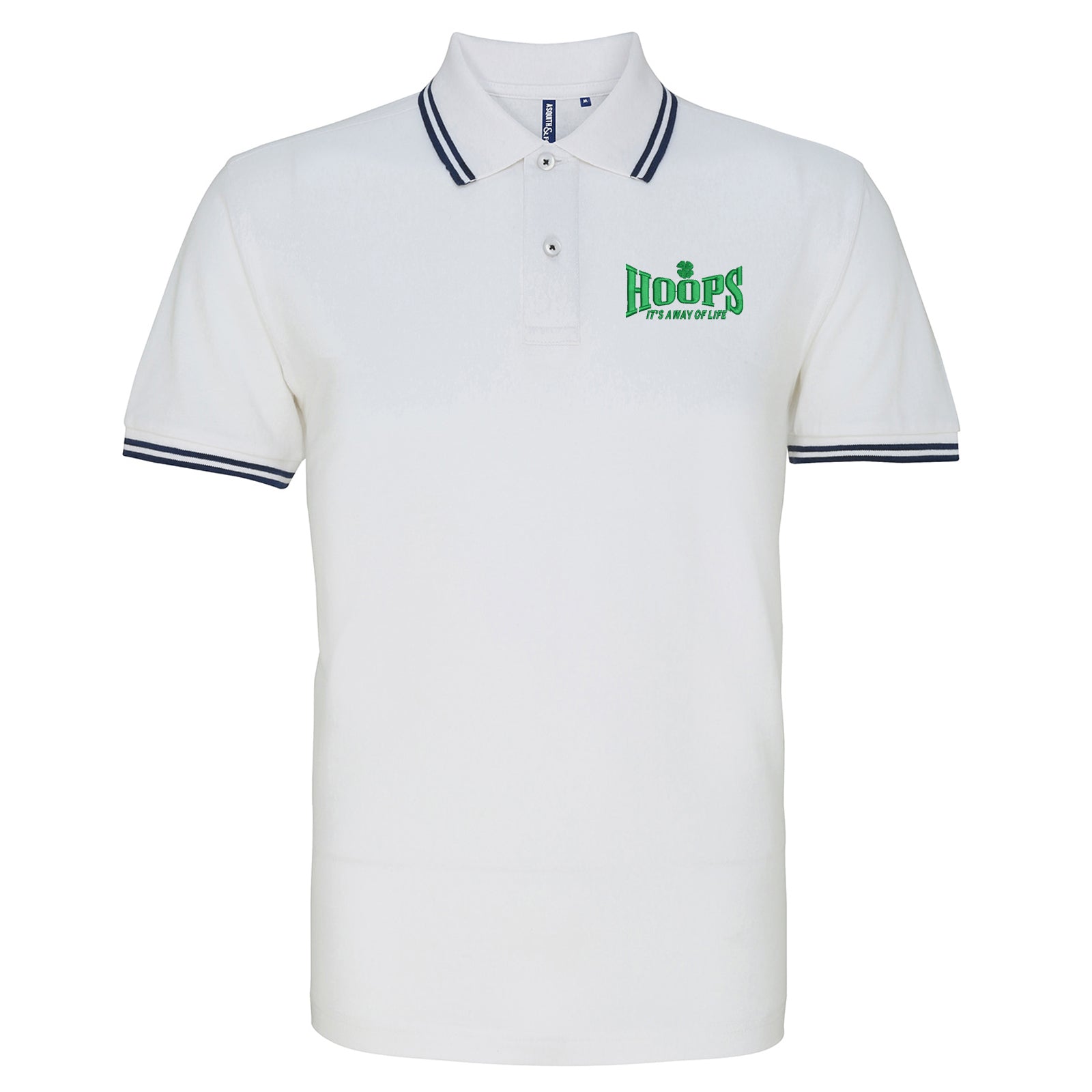 Hoops Its a Way of Life Tipped Polo Shirt