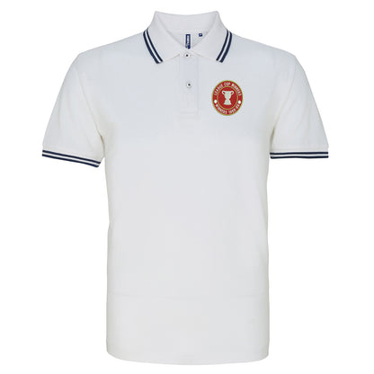 Retro Swindon Town Football League Cup Winners 1969 Embroidered Tipped Polo Shirt
