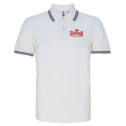 Gunner It's a Way of Life Tipped Polo Shirt