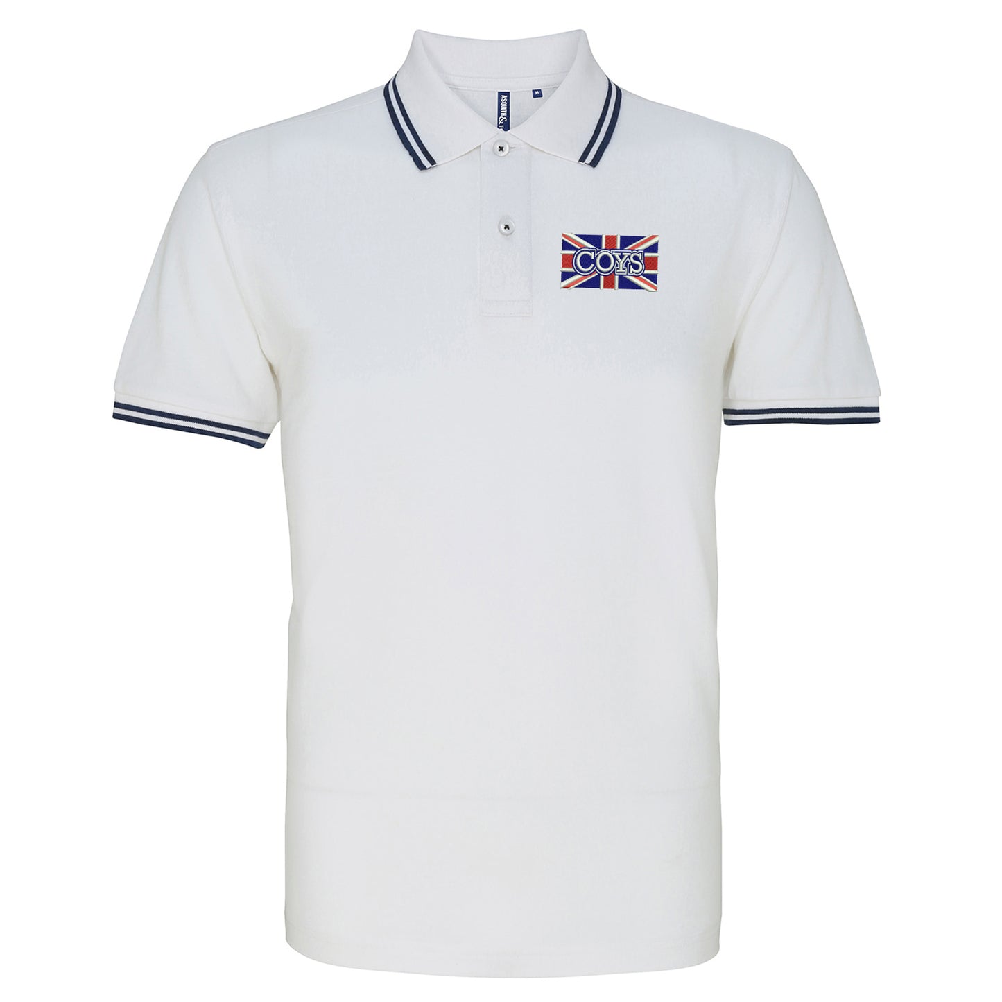 COYS Union Jack Embroidered Tipped Polo Shirt