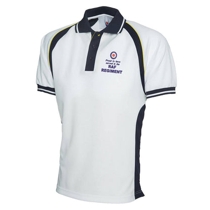 Proud to Have Served in The RAF Regiment Embroidered Polyester Sports Polo Shirt
