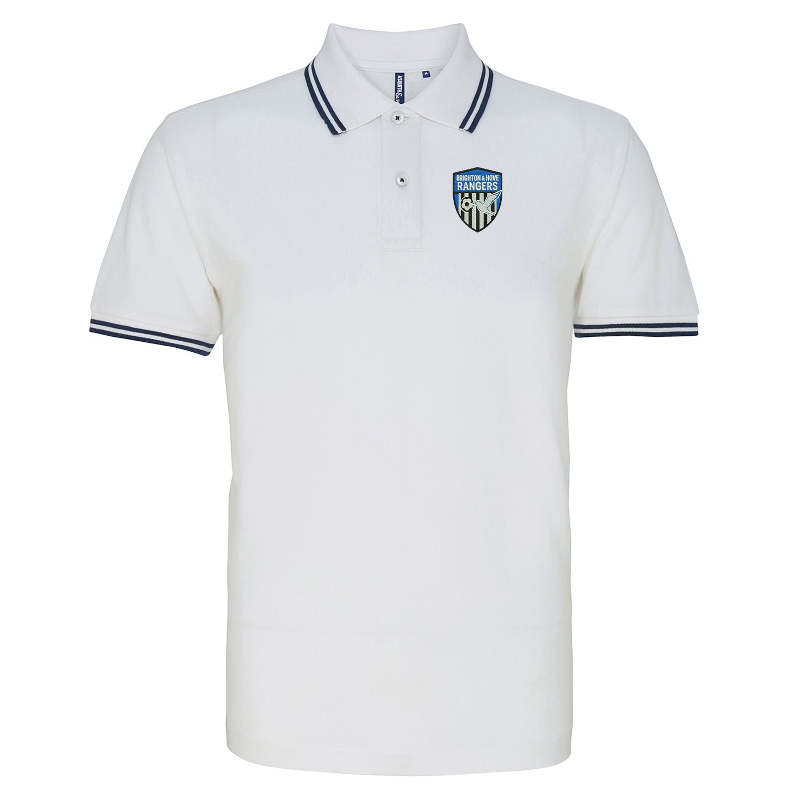 An Old School Brighton Football Tipped Polo Shirt 