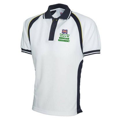 Proud to Have Served in The Mercian Regiment Embroidered Sports Polo Shirt