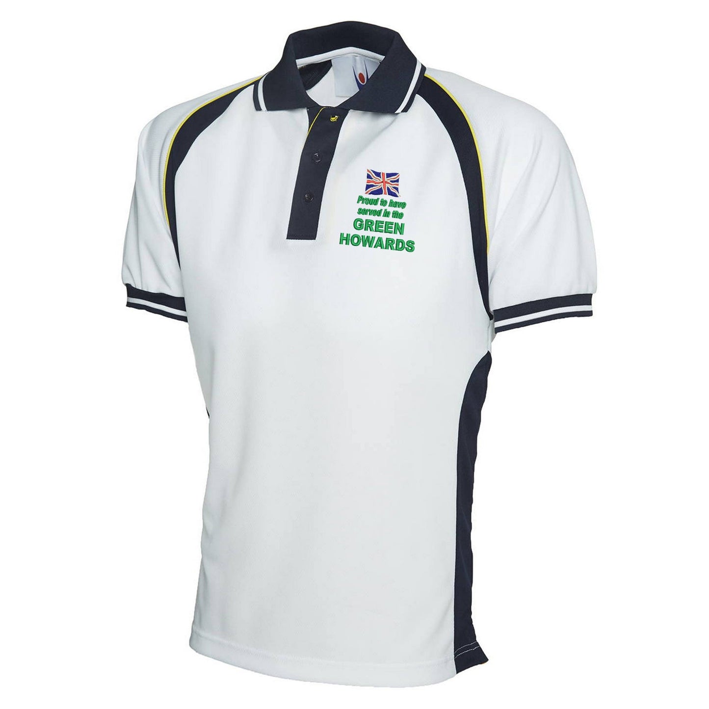 Proud to Have Served in The Green Howards Embroidered Polyester Sports Polo Shirt
