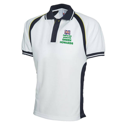 Proud to Have Served in The Green Howards Embroidered Polyester Sports Polo Shirt