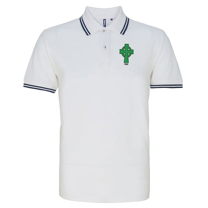 Retro Celtic 1888 Embroidered Tipped Polo Shirt
