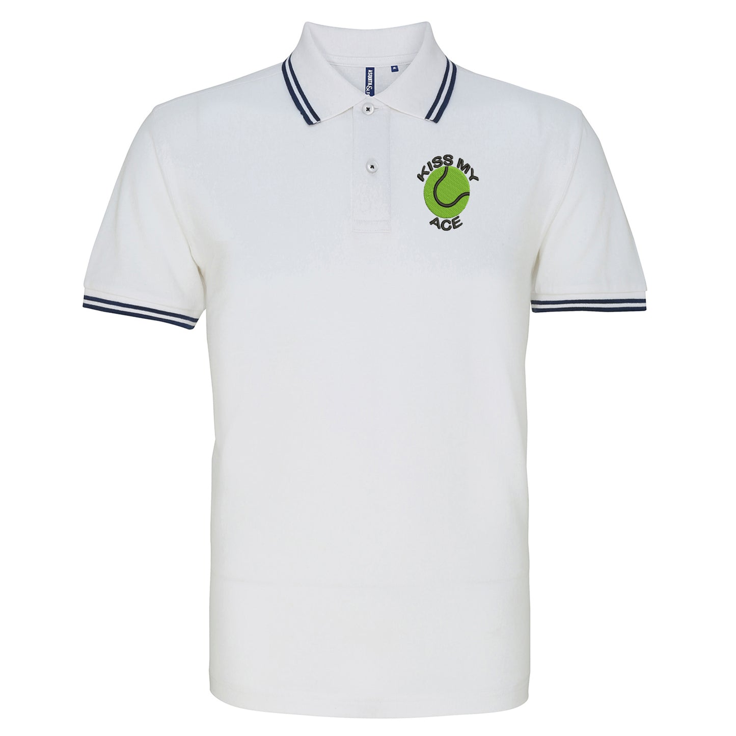 Kiss My Ace Tipped Polo Shirt