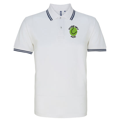 Kiss My Ace Tipped Polo Shirt