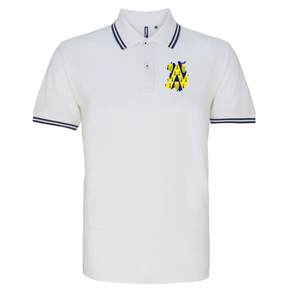 Shropshire Flag Map Embroidered Tipped Polo Shirt
