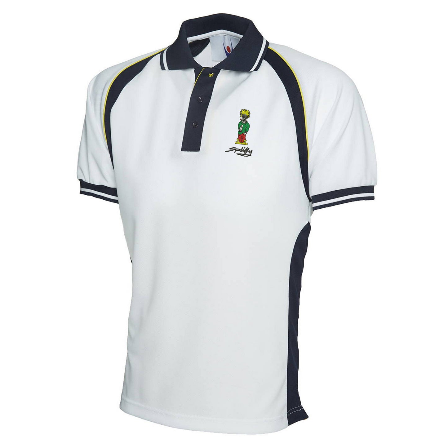 Retro Eclipse Embroidered Sports Polo Shirt
