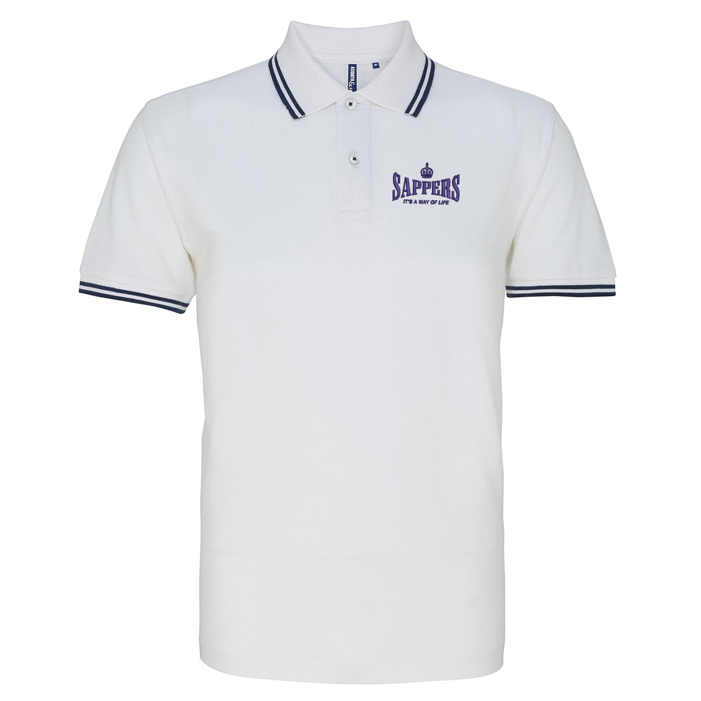 Sappers It's a Way of Life Embroidered Tipped Polo Shirt