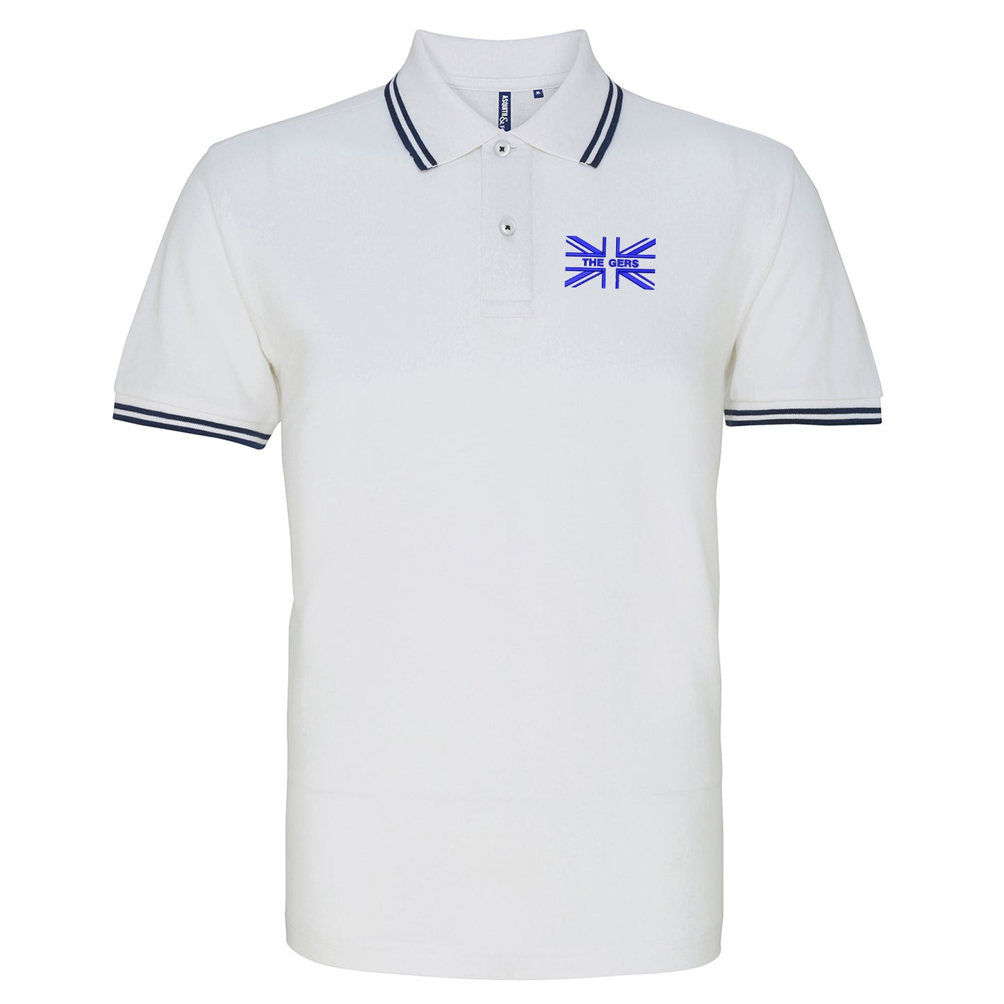 The Gers Union Jack Embroidered Tipped Polo Shirt