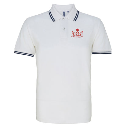 Forest It's a Way of Life Embroidered Tipped Polo Shirt
