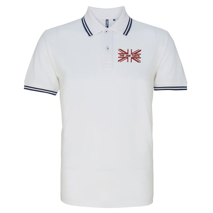 The Jam Tarts Union Jack Embroidered Tipped Polo Shirt