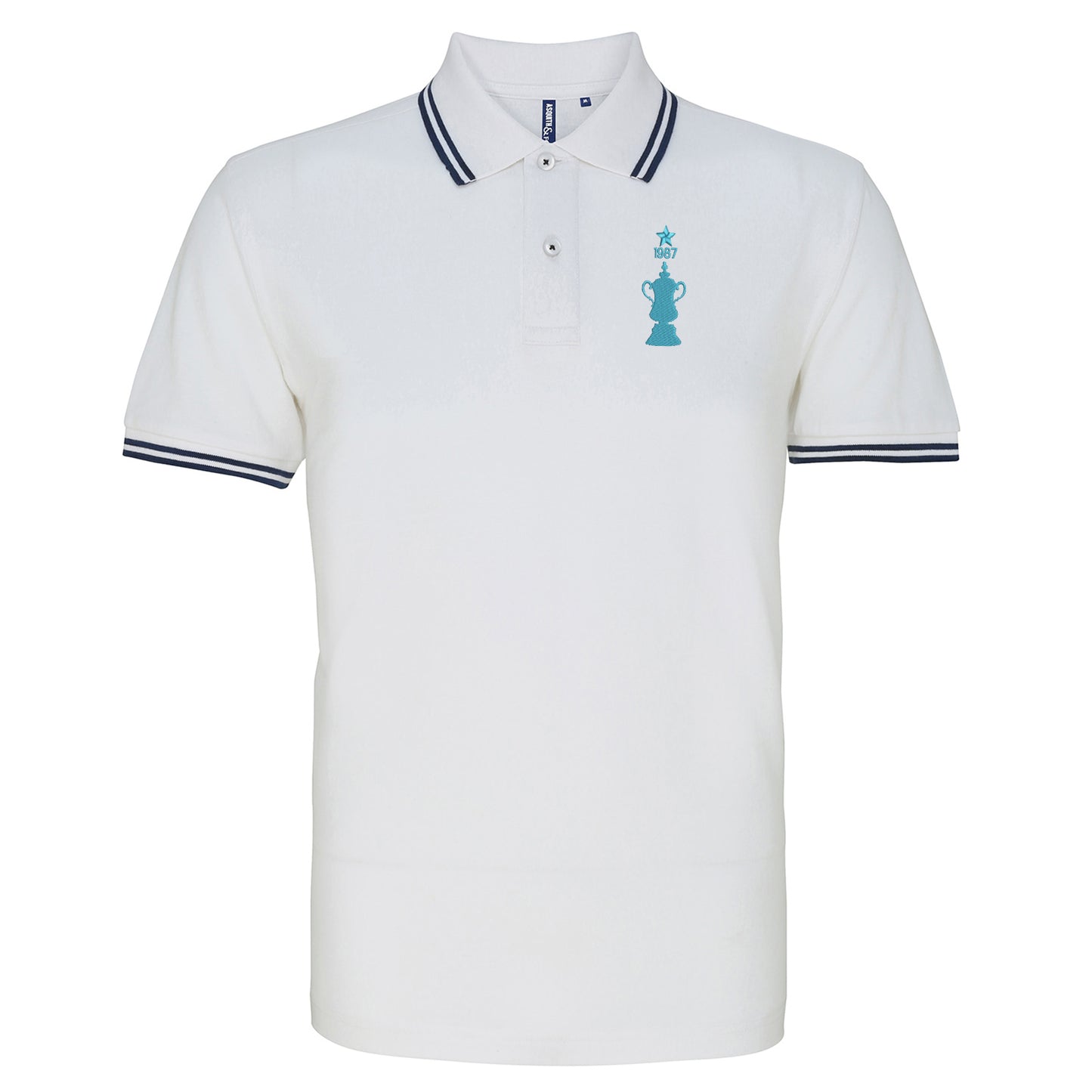 Retro Coventry FA Cup Winners Embroidered Tipped Polo Shirt