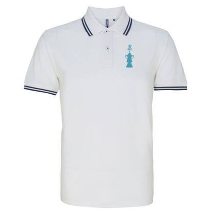 Retro Coventry FA Cup Winners Embroidered Tipped Polo Shirt