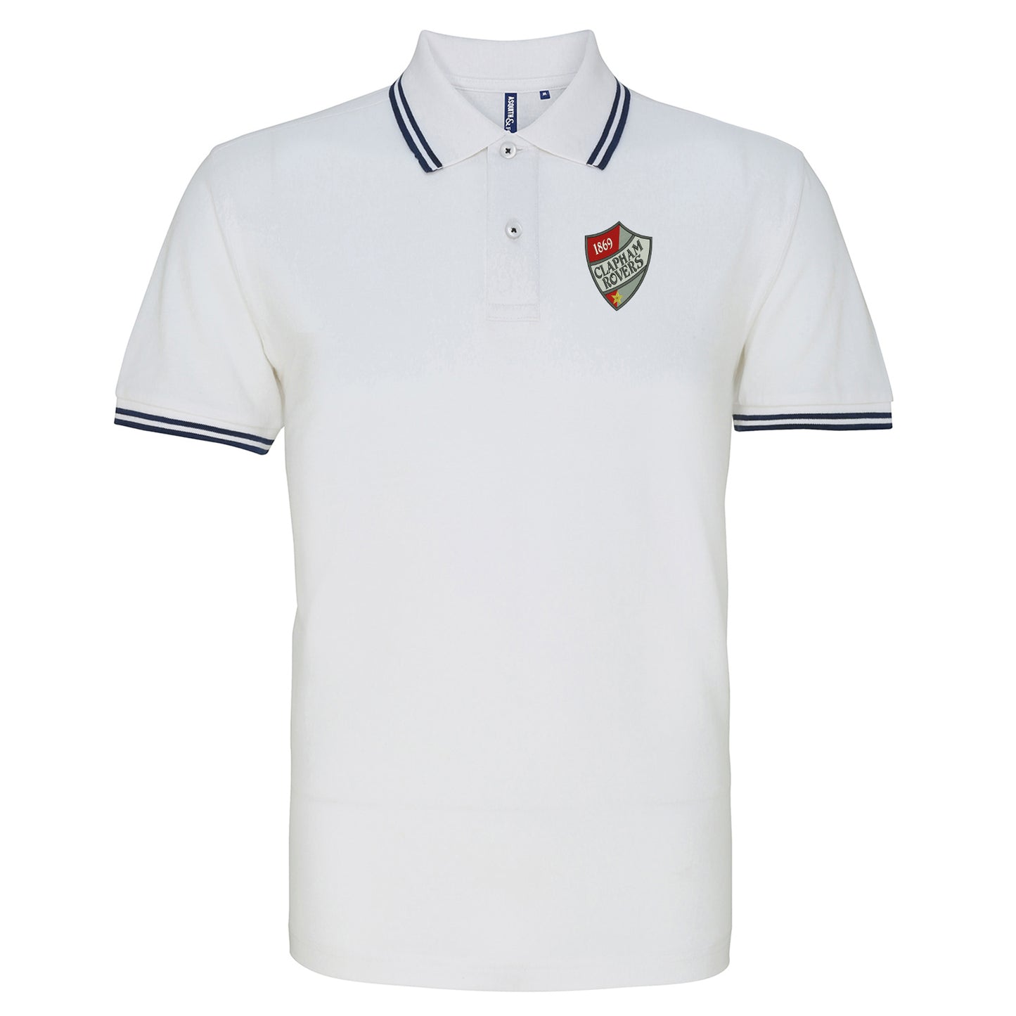 Retro Clapham Rovers Tipped Polo Shirt