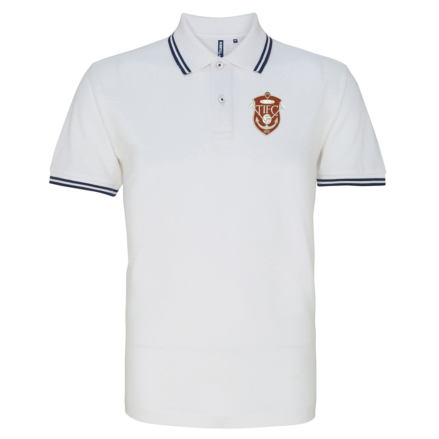 Retro Thames Ironworks FC Embroidered Tipped Polo Shirt
