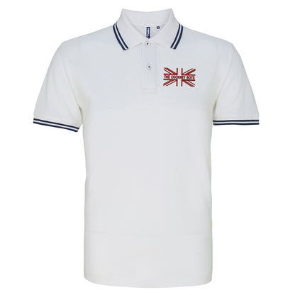 The Cockney Boys Union Jack Embroidered Tipped Polo Shirt