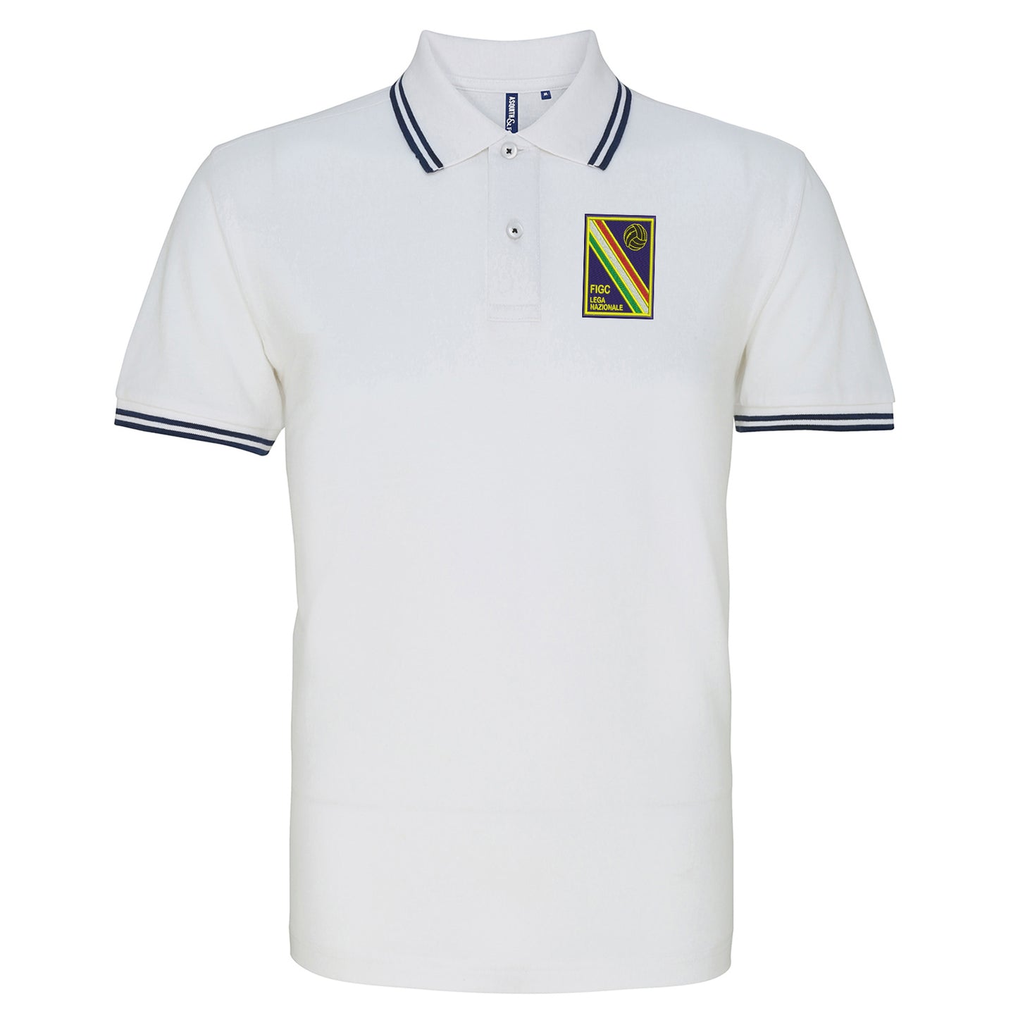 Retro Italian League National Team 1961 Embroidered Tipped Polo Shirt