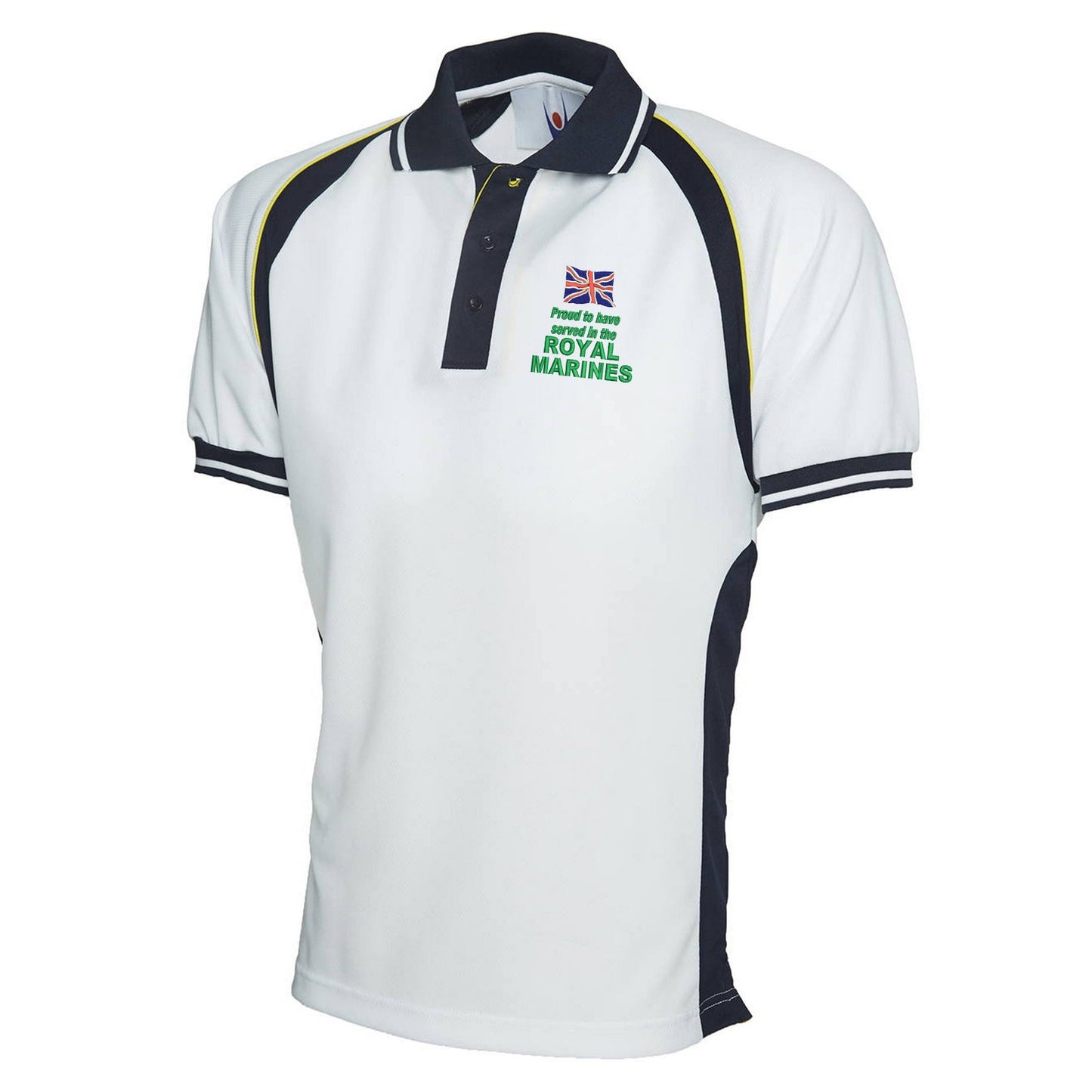 Proud to Have Served in The Royal Marines Embroidered Polyester Sports Polo Shirt