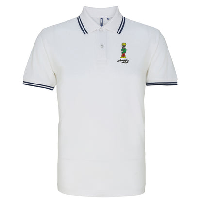 Retro Eclipse Embroidered Tipped Polo Shirt