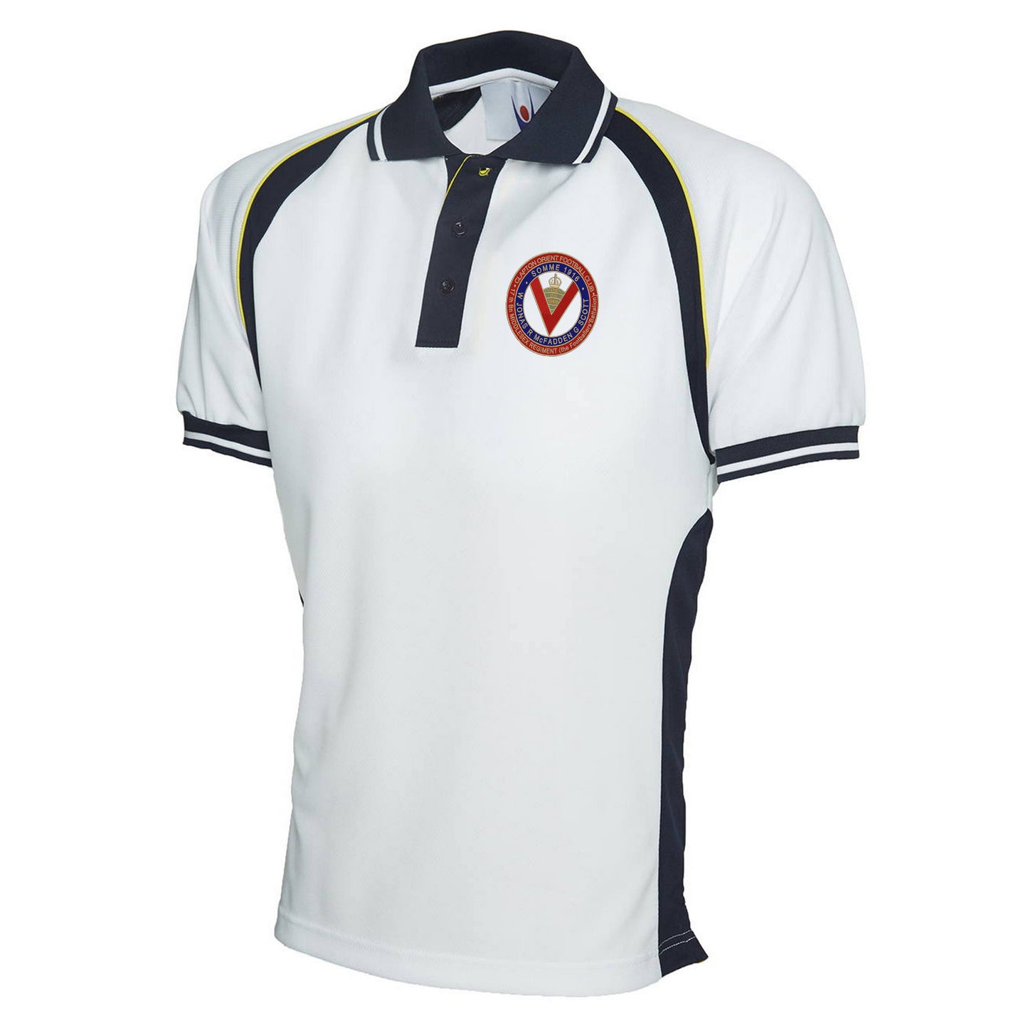 Retro Clapton Orient Somme Memorial Embroidered Sports Polo Shirt