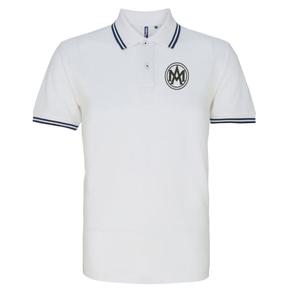 Retro Aston Martin 1920 Embroidered Tipped Polo Shirt
