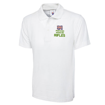 Proud to Have Served in The Rifles Embroidered Classic Polo Shirt