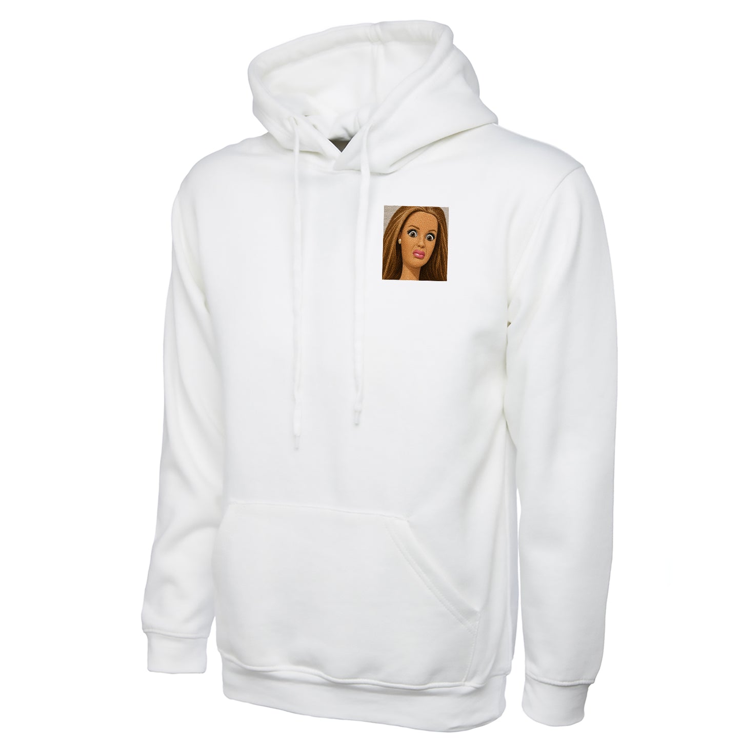 Funny Distressed Doll Face Meme Hoodie