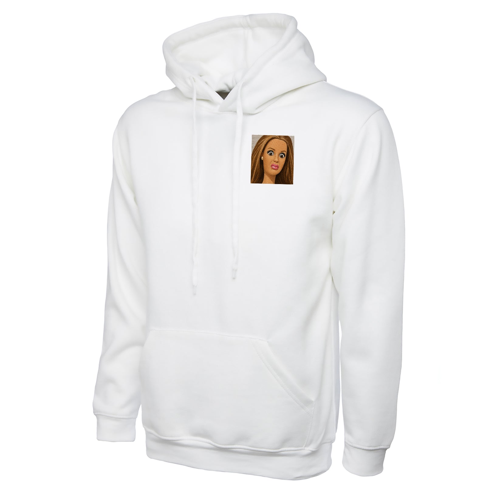 Funny Distressed Doll Face Meme Hoodie