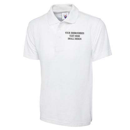Personalised Custom Small Text Polo Shirt