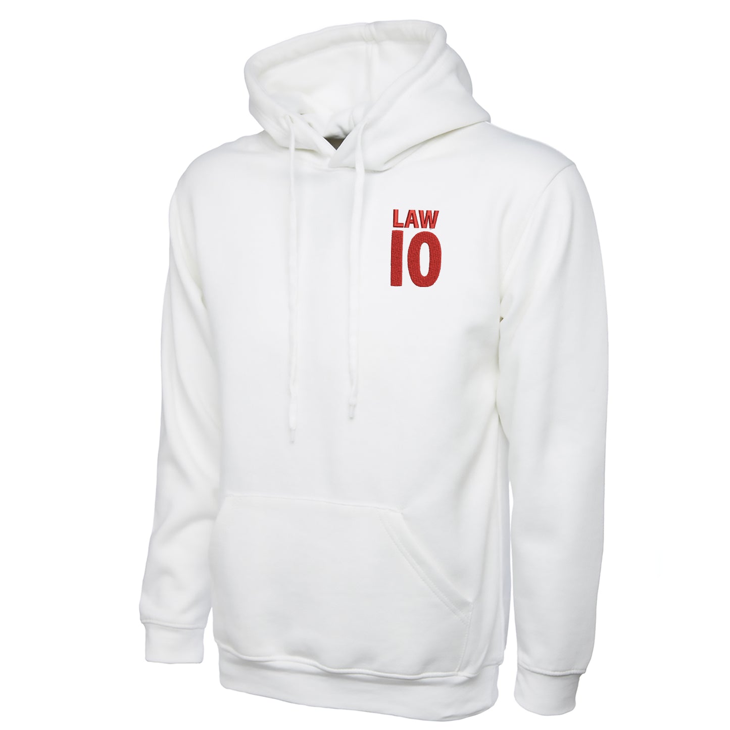 Law 10 Embroidered Classic Hoodie