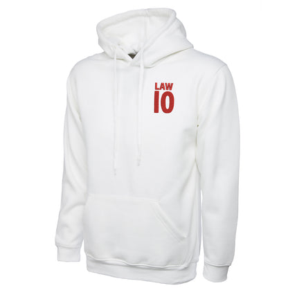 Law 10 Embroidered Classic Hoodie